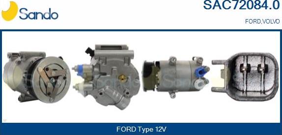 Sando SAC72084.0 - Compressor, air conditioning autospares.lv