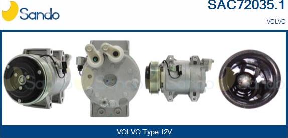 Sando SAC72035.1 - Compressor, air conditioning autospares.lv