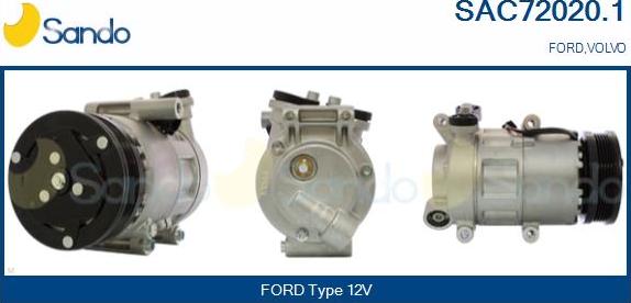 Sando SAC72020.1 - Compressor, air conditioning autospares.lv