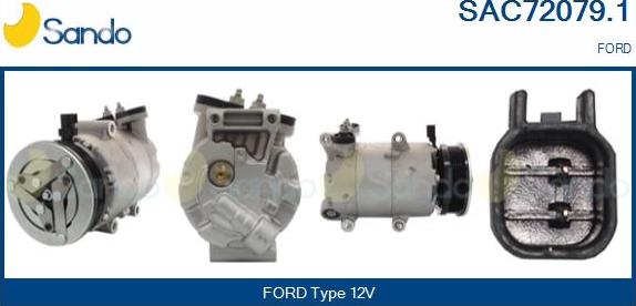 Sando SAC72079.1 - Compressor, air conditioning autospares.lv