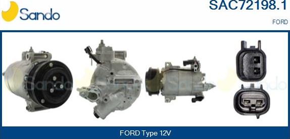 Sando SAC72198.1 - Compressor, air conditioning autospares.lv