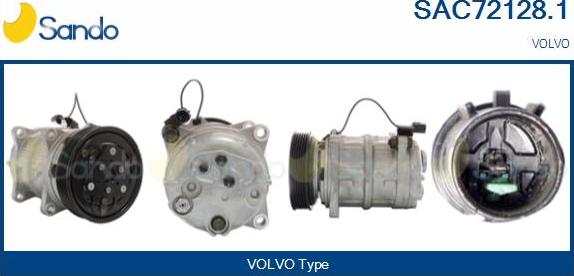Sando SAC72128.1 - Compressor, air conditioning autospares.lv