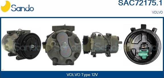 Sando SAC72175.1 - Compressor, air conditioning autospares.lv