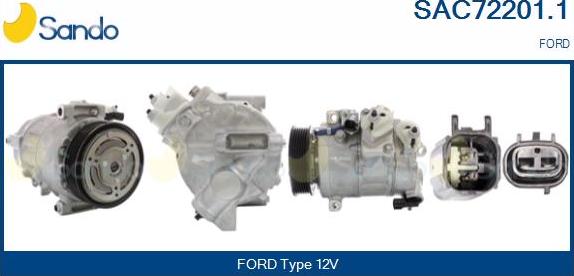 Sando SAC72201.1 - Compressor, air conditioning autospares.lv