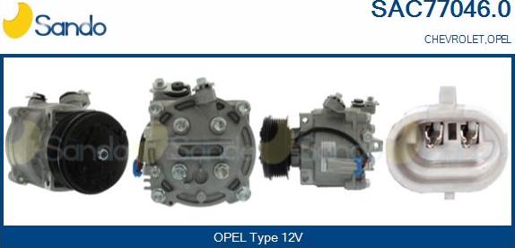 Sando SAC77046.0 - Compressor, air conditioning autospares.lv