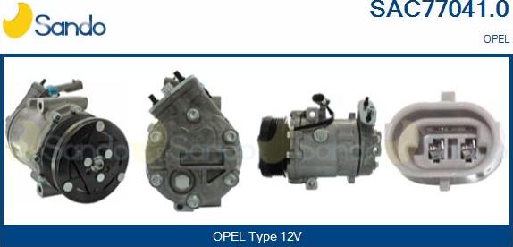 Sando SAC77041.0 - Compressor, air conditioning autospares.lv