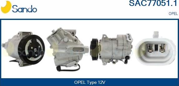 Sando SAC77051.1 - Compressor, air conditioning autospares.lv