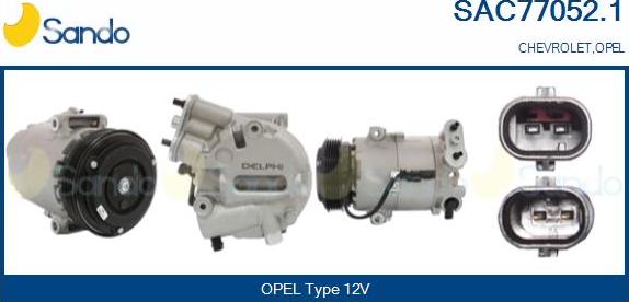 Sando SAC77052.1 - Compressor, air conditioning autospares.lv