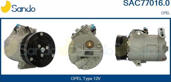 Sando SAC77016.0 - Compressor, air conditioning autospares.lv