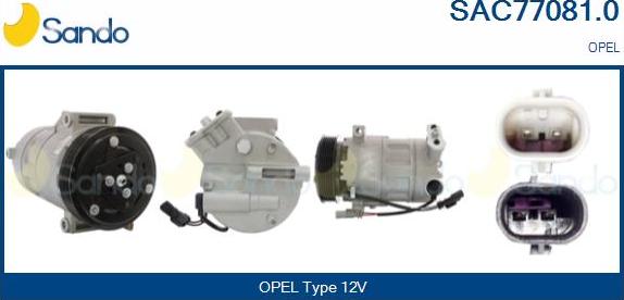 Sando SAC77081.0 - Compressor, air conditioning autospares.lv