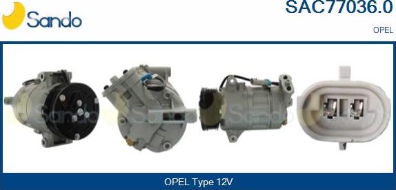 Sando SAC77036.0 - Compressor, air conditioning autospares.lv