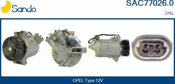 Sando SAC77026.0 - Compressor, air conditioning autospares.lv