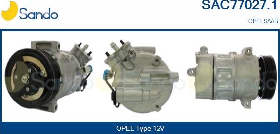 Sando SAC77027.1 - Compressor, air conditioning autospares.lv