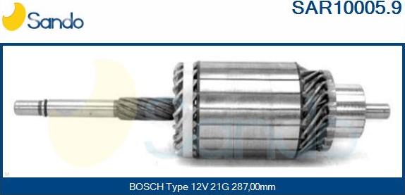 Sando SAR10005.9 - Armature, starter autospares.lv