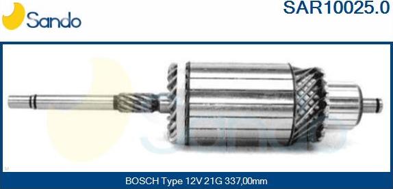 Sando SAR10025.0 - Armature, starter autospares.lv