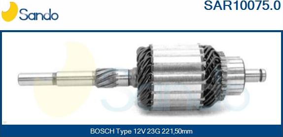 Sando SAR10075.0 - Armature, starter autospares.lv