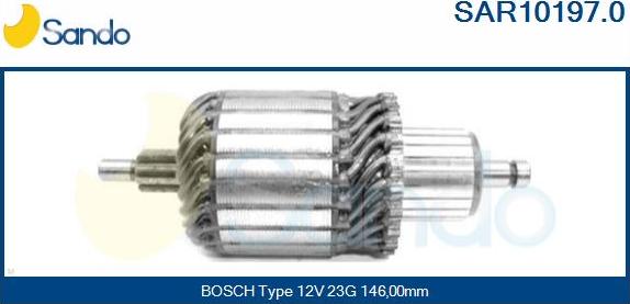 Sando SAR10197.0 - Armature, starter autospares.lv