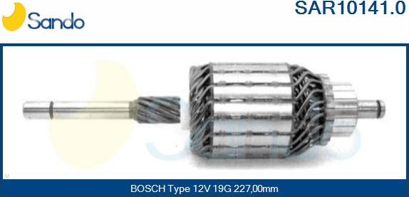 Sando SAR10141.0 - Armature, starter autospares.lv