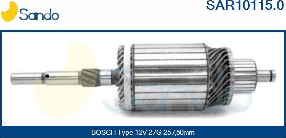 Sando SAR10115.0 - Armature, starter autospares.lv