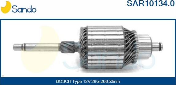 Sando SAR10134.0 - Armature, starter autospares.lv