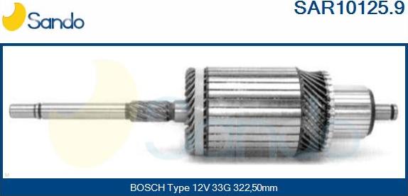 Sando SAR10125.9 - Armature, starter autospares.lv