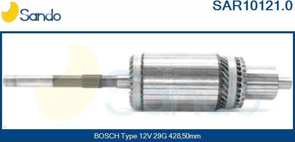 Sando SAR10121.0 - Armature, starter autospares.lv