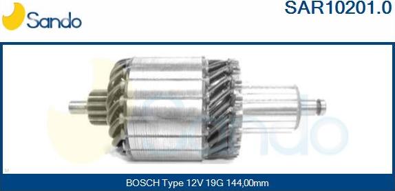 Sando SAR10201.0 - Armature, starter autospares.lv