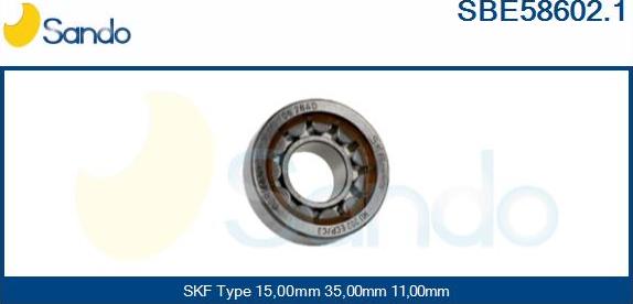 Sando SBE58602.1 - Bearing autospares.lv