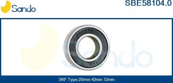 Sando SBE58104.0 - Bearing autospares.lv