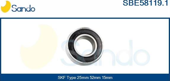 Sando SBE58119.1 - Bearing autospares.lv