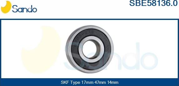 Sando SBE58136.0 - Bearing autospares.lv