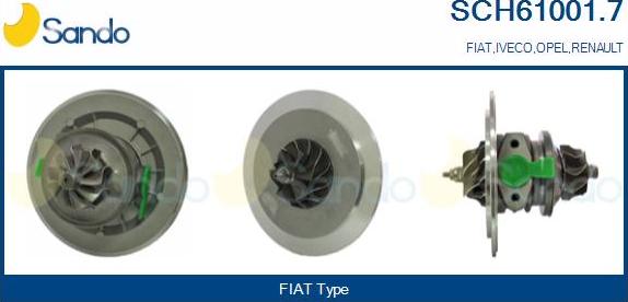 Sando SCH61001.7 - CHRA Cartridge, charger autospares.lv