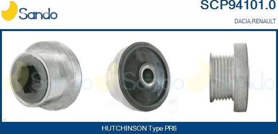 Sando SCP94101.0 - Pulley, alternator, freewheel clutch autospares.lv