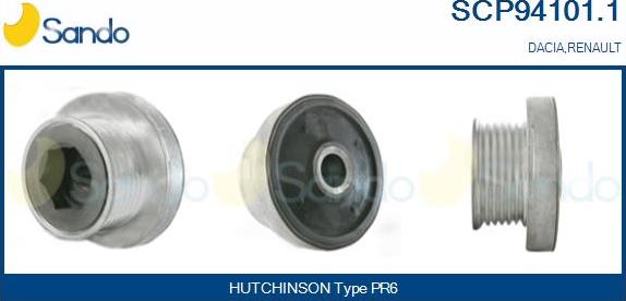 Sando SCP94101.1 - Pulley, alternator, freewheel clutch autospares.lv