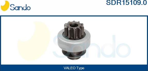 Sando SDR15109.0 - Pinion, bendix, starter autospares.lv