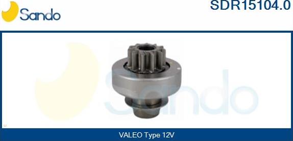 Sando SDR15104.0 - Pinion, bendix, starter autospares.lv