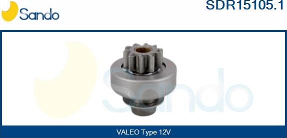 Sando SDR15105.1 - Pinion, bendix, starter autospares.lv