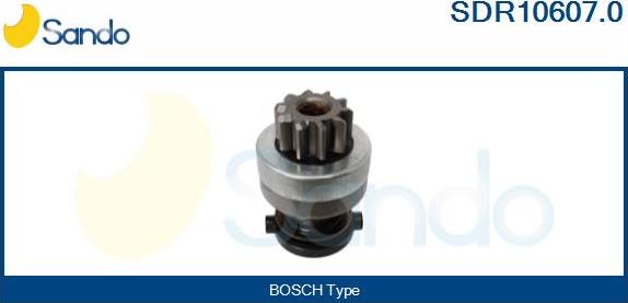 Sando SDR10607.0 - Pinion, bendix, starter autospares.lv