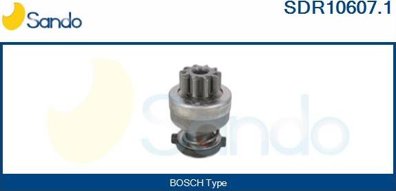 Sando SDR10607.1 - Pinion, bendix, starter autospares.lv