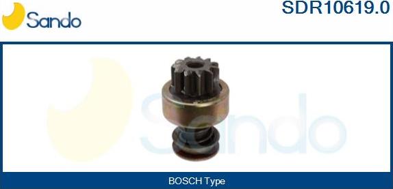 Sando SDR10619.0 - Pinion, bendix, starter autospares.lv