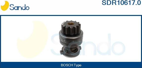 Sando SDR10617.0 - Pinion, bendix, starter autospares.lv