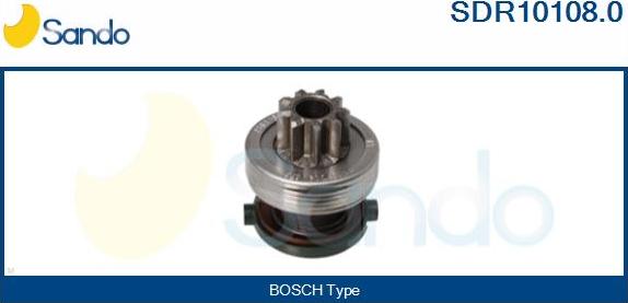 Sando SDR10108.0 - Pinion, bendix, starter autospares.lv