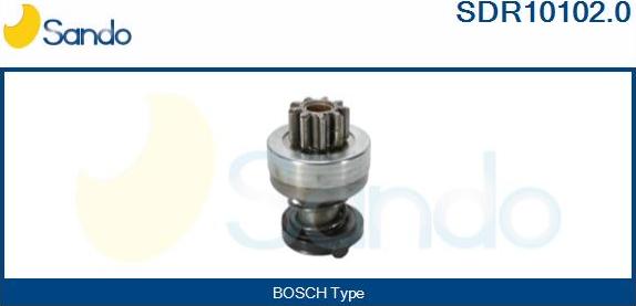 Sando SDR10102.0 - Pinion, bendix, starter autospares.lv