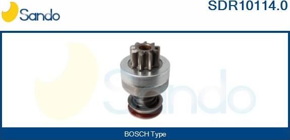 Sando SDR10114.0 - Pinion, bendix, starter autospares.lv