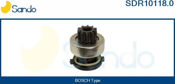 Sando SDR10118.0 - Pinion, bendix, starter autospares.lv