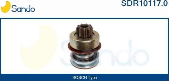 Sando SDR10117.0 - Pinion, bendix, starter autospares.lv