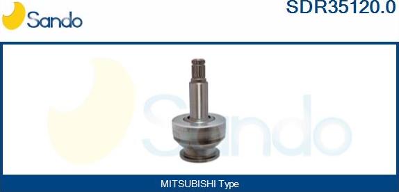 Sando SDR35120.0 - Pinion, bendix, starter autospares.lv