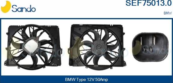 Sando SEF75013.0 - Electric Motor, radiator fan autospares.lv