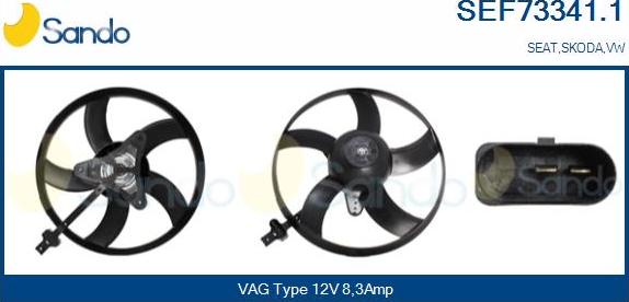 Sando SEF73341.1 - Fan, radiator autospares.lv