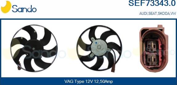 Sando SEF73343.0 - Fan, radiator autospares.lv